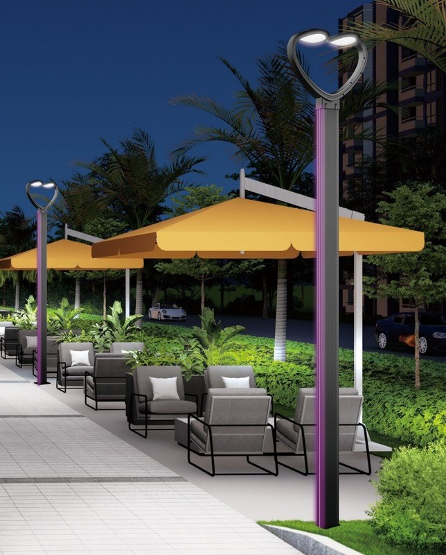 Εξωτερικό φως κήπου LED με προειδοποίηση ημερήσιου φωτός 6000K και αλουμινένιο στύλο χύτευσης